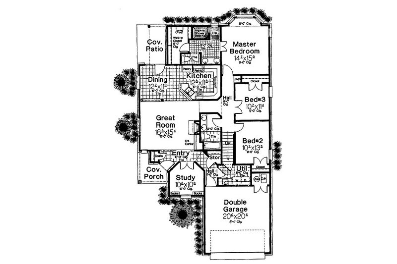 Home Plan - Floor Plan - Main Floor for European House Plan #310-681 - 3 bed, 2.5 bath