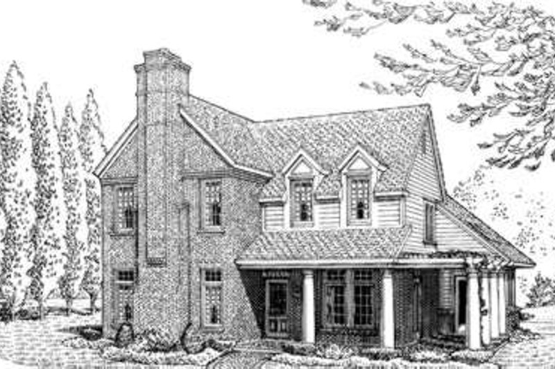 Dream House Plan - Farmhouse Exterior - Front Elevation Plan #410-278