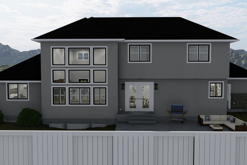 Architectural House Design - Exterior - Rear Elevation for Traditional House Plan #1060-25 - 6 bed, 3.5 bath