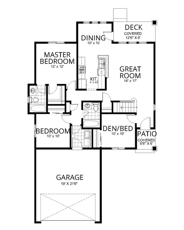 House Blueprint - Farmhouse Floor Plan - Main Floor Plan #112-186