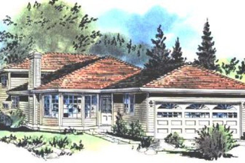 House Blueprint - Traditional Exterior - Front Elevation Plan #18-229