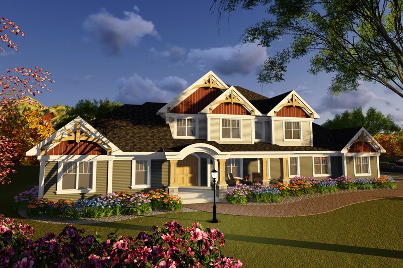 House Plan Design - Craftsman Exterior - Front Elevation Plan #70-1254