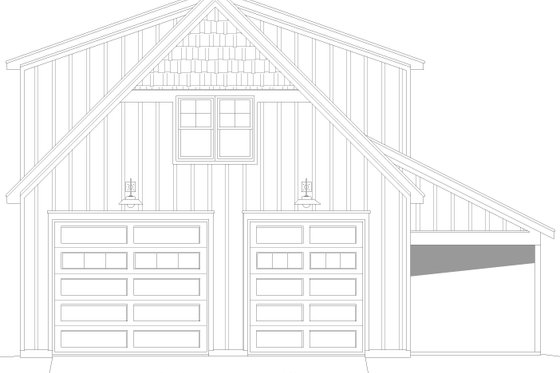 Exterior - Front Elevation 3 for Country House Plan #932-1187 - 1 bed, 1.5 bath