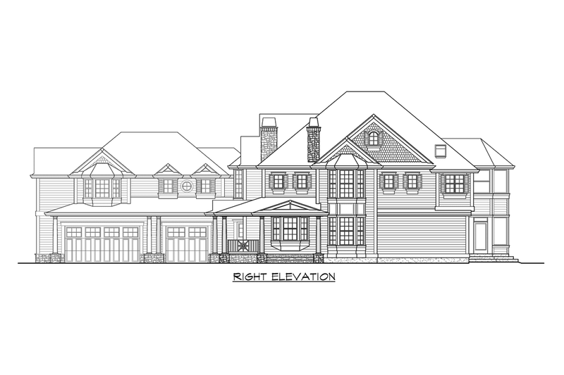 House Plan Design - Exterior - Other Elevation 3 for Country House Plan #132-176 - 4 bed, 3.5 bath