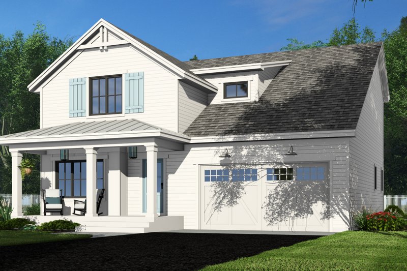 House Blueprint - Exterior - Front Elevation 6 for Farmhouse House Plan #51-1351 - 4 bed, 2.5 bath