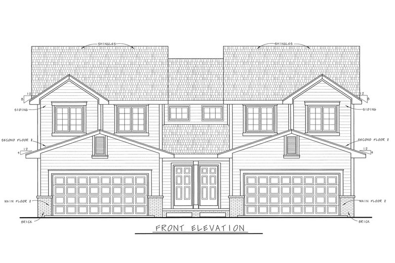 Dream House Plan - Exterior - Front Elevation 4 for Traditional House Plan #20-2064 - 3 bed, 2.5 bath