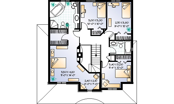 Dream House Plan - Cottage Floor Plan - Upper Floor Plan #23-295