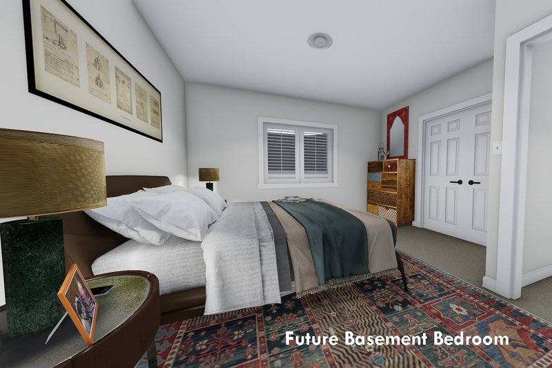 House Plan Design - Future Finished Basement Bedroom
