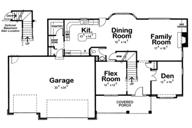 Home Plan - Floor Plan - Main Floor for Traditional House Plan #20-1764 - 4 bed, 3 bath