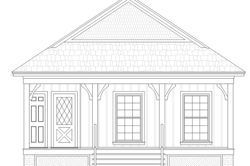 Dream House Plan - Exterior - Rear Elevation for Cottage House Plan #45-618 - 1 bed, 1.5 bath