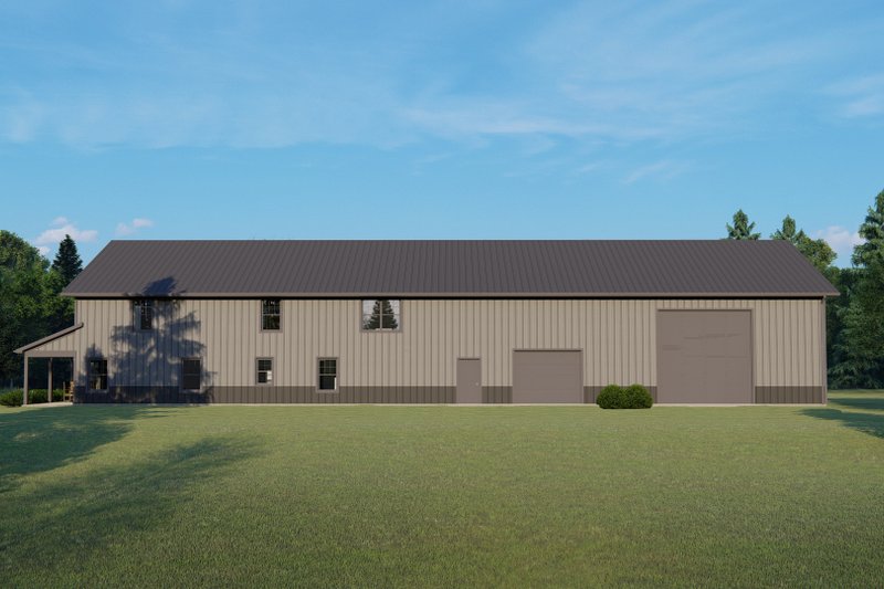 House Plan Design - Exterior - Rear Elevation for Barndominium House Plan #1064-181 - 3 bed, 3 bath