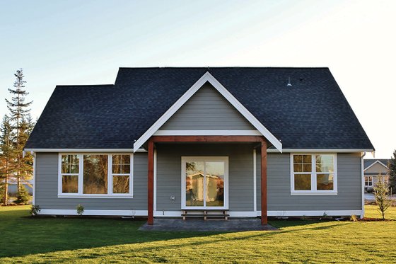 Exterior - Rear Elevation for Ranch House Plan #1070-28 - 3 bed, 2.5 bath