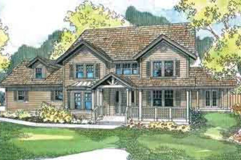 Architectural House Design - Craftsman Exterior - Front Elevation Plan #124-537