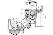 European Style House Plan - 4 Beds 5.5 Baths 6250 Sq/Ft Plan #135-101 