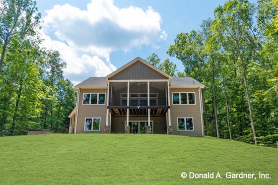 Exterior - Rear Elevation for Traditional House Plan #929-980 - 4 bed, 4 bath