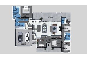 Floor Plan - Main Floor for Farmhouse House Plan #1110-10 - 4 bed, 2.5 bath