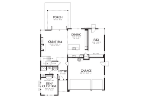 Floor Plan - Main Floor for Contemporary House Plan #48-707 - 3 bed, 3 bath