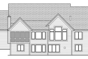Exterior - Rear Elevation for Craftsman House Plan #51-575 - 4 bed, 2.5 bath