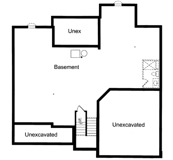 House Plan Design - Bungalow Floor Plan - Lower Floor Plan #46-464