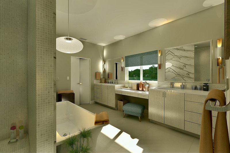House Design - Interior - Master Bathroom 1 for Ranch House Plan #489-15 - 4 bed, 4.5 bath