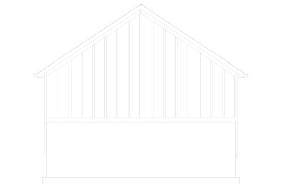 Exterior - Rear Elevation 1 for Traditional House Plan #1060-113, 0.5 bath