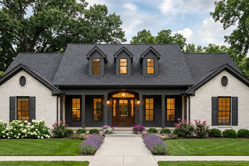 Home Plan - Exterior - Front Elevation 2 for Southern House Plan #406-183 - 3 bed, 3 bath