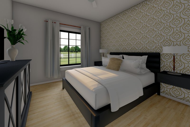 Architectural House Design - Interior - Bedroom for Farmhouse House Plan #126-234 - 3 bed, 2 bath