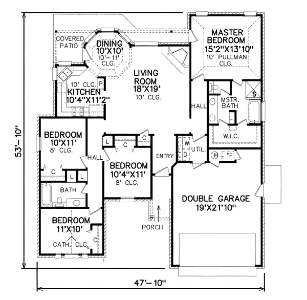 Traditional Floor Plan - Main Floor Plan #65-291