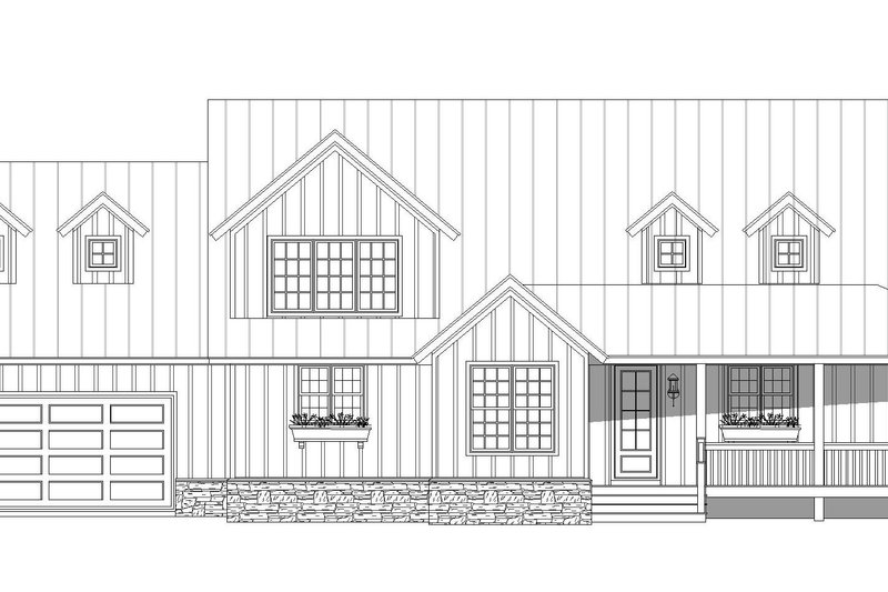 House Blueprint - Exterior - Front Elevation 3 for Traditional House Plan #932-507 - 3 bed, 2.5 bath