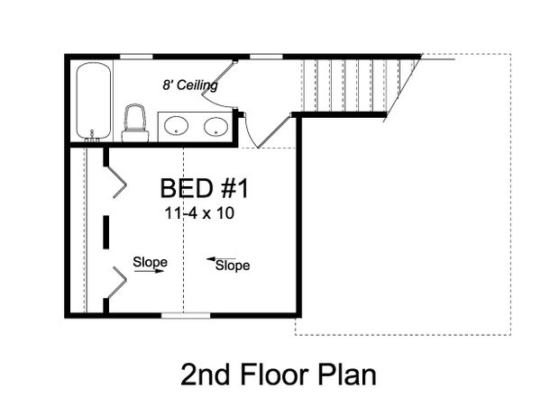 Cottage Floor Plan - Upper Floor Plan #513-2180