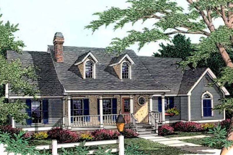 Architectural House Design - Country Exterior - Front Elevation Plan #406-238