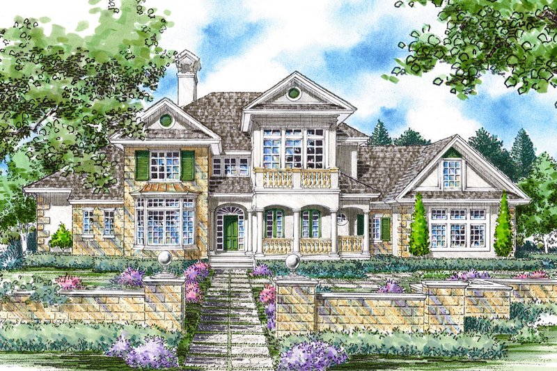 Home Plan - Mediterranean Exterior - Front Elevation Plan #930-262