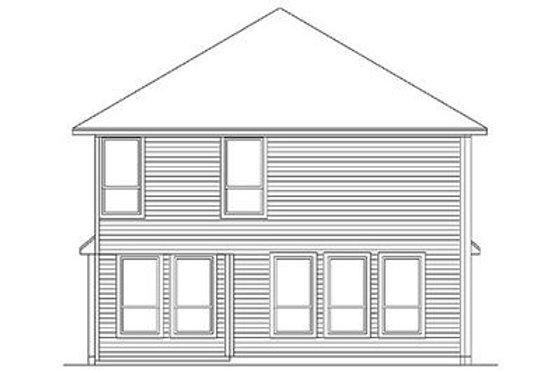 Exterior - Rear Elevation for Cottage House Plan #84-271 - 3 bed, 2.5 bath