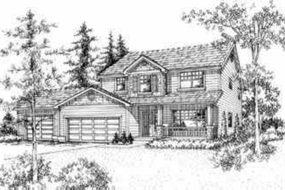 Exterior - Front Elevation for Traditional House Plan #78-103 - 4 bed, 2.5 bath