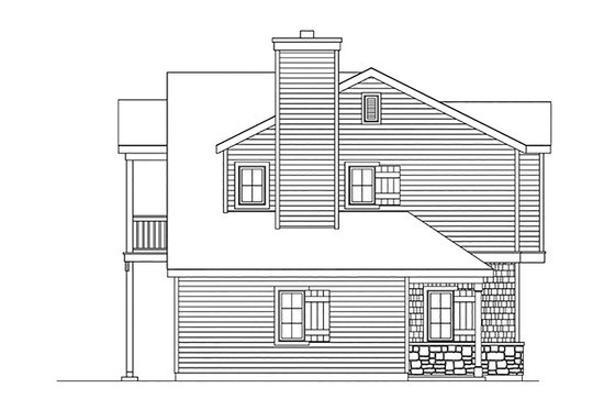 Exterior - Other Elevation 1 for Country House Plan #22-611 - 1 bed, 1 bath