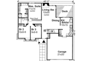 Traditional Style House Plan - 3 Beds 2 Baths 1146 Sq/Ft Plan #320-120 