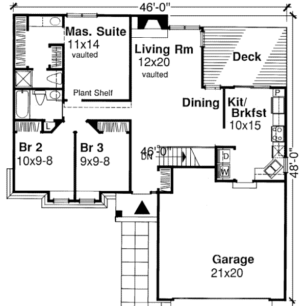Traditional Floor Plan - Main Floor Plan #320-120