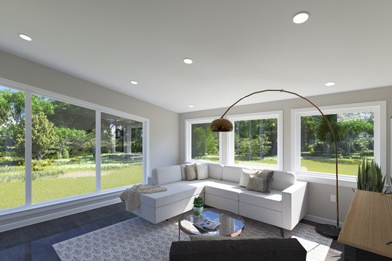 Interior - Family Room for Modern House Plan #1060-381 - 1 bed, 1 bath