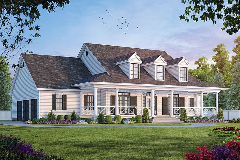 Southern Style House Plan - 4 Beds 3.5 Baths 3072 Sq/Ft Plan #20-254 ...