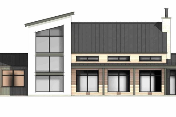 Exterior - Front Elevation 5 for Modern House Plan #1096-122 - 4 bed, 4.5 bath