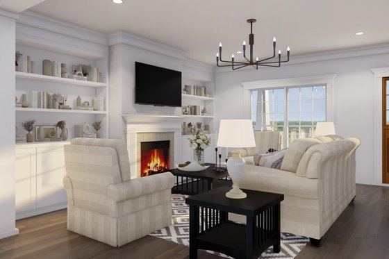 Interior - Family Room for Classical House Plan #17-2855 - 5 bed, 3.5 bath