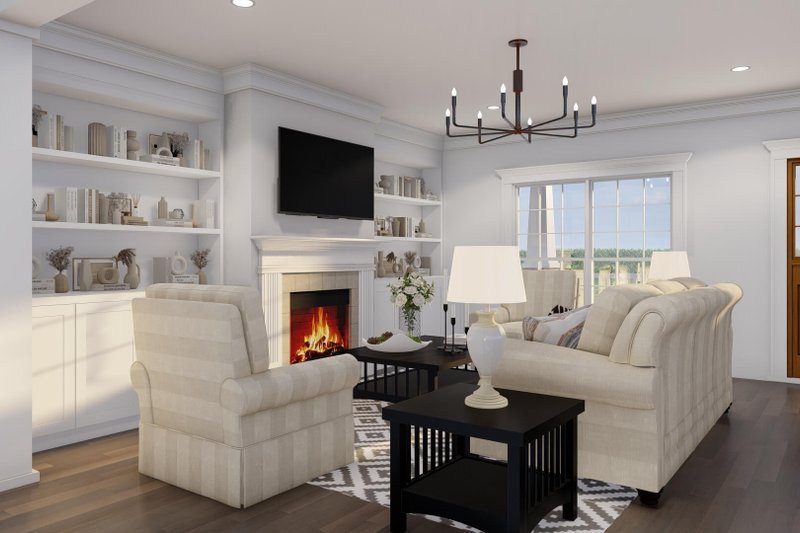 Dream House Plan - Interior - Family Room for Classical House Plan #17-2855 - 5 bed, 3.5 bath