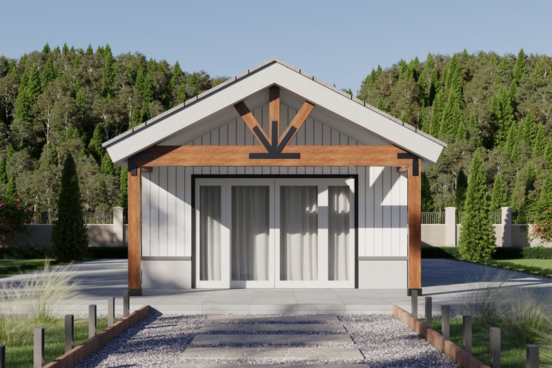 Dream House Plan - Exterior - Front Elevation 4 for Ranch House Plan #1106-122 - 2 bed, 1 bath