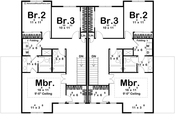 Architectural House Design - Farmhouse Floor Plan - Upper Floor Plan #455-750