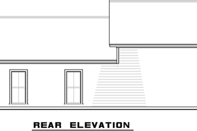 House Blueprint - Exterior - Rear Elevation 1 for Barndominium House Plan #923-234 - 3 bed, 2 bath