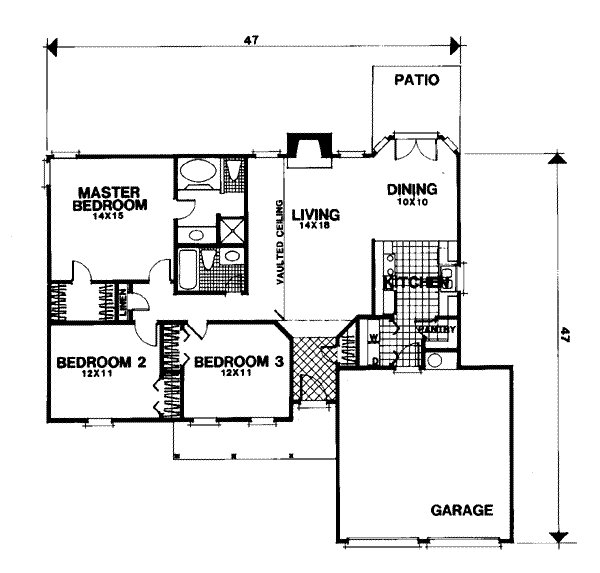 House Plan Design - Traditional Floor Plan - Main Floor Plan #56-110