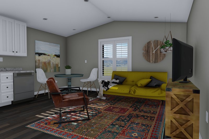 Architectural House Design - Interior - Family Room for Barndominium House Plan #1060-97 - 1 bed, 1 bath