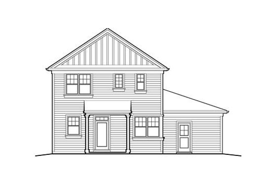 Exterior - Rear Elevation for Craftsman House Plan #48-494 - 4 bed, 2.5 bath