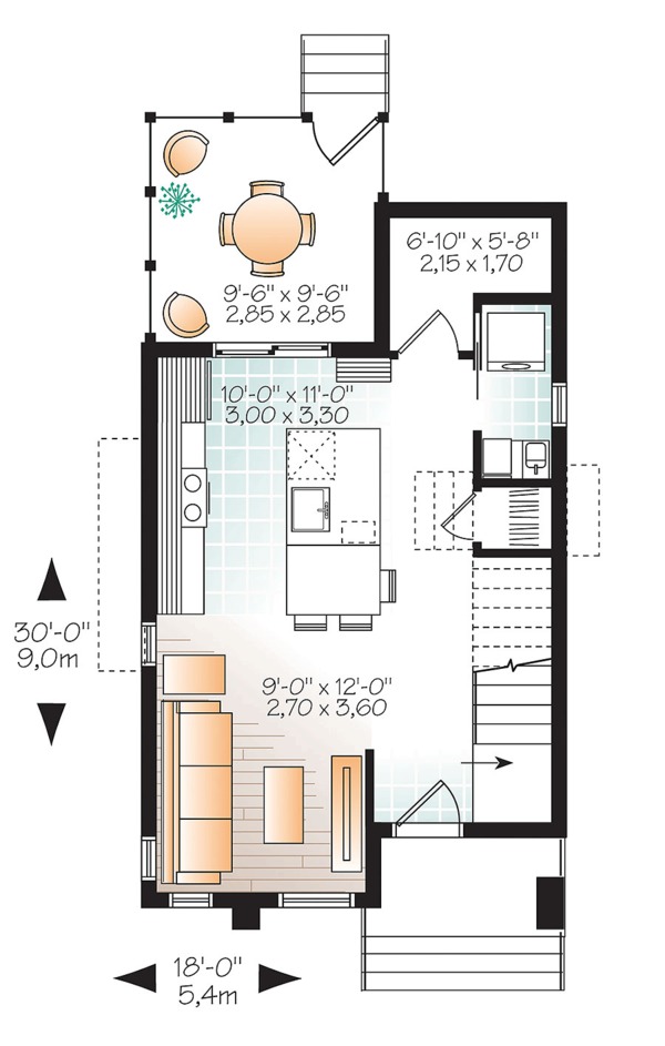 House Plan Design - Contemporary Floor Plan - Main Floor Plan #23-2612