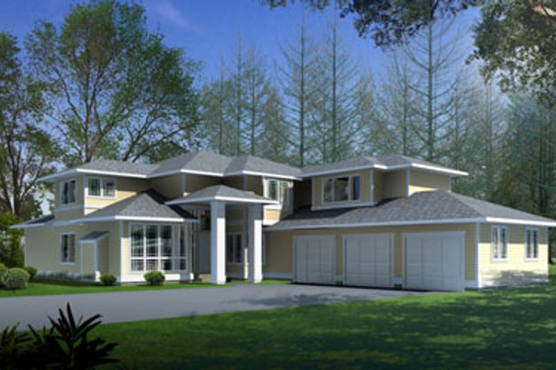 Dream House Plan - Prairie Exterior - Front Elevation Plan #94-205